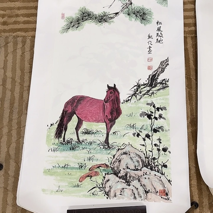 国画哆***梦花鸟的翅膀和翅膀是黑色和