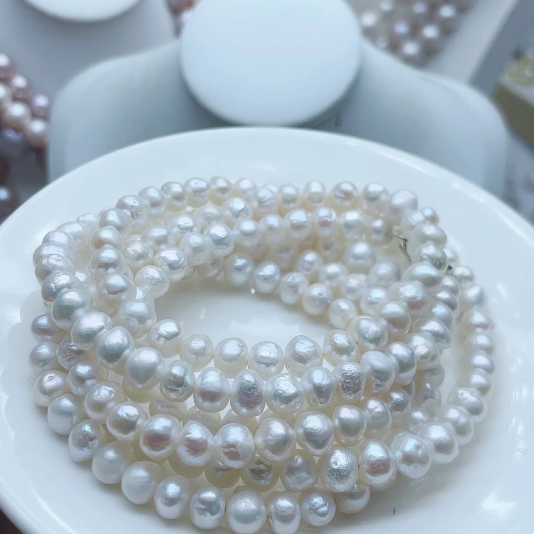 淡水珍珠颈饰钛钢