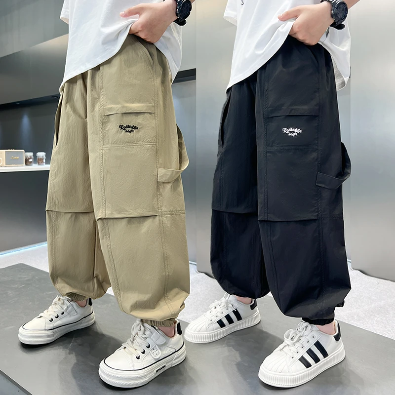 男童裤子夏季薄款防蚊裤宽松2025中大童休闲韩版长裤儿童夏装洋气