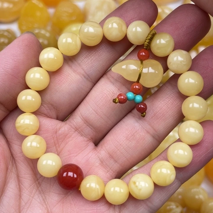 裸石蜜蜡未镶嵌蜜蜡9➕手串