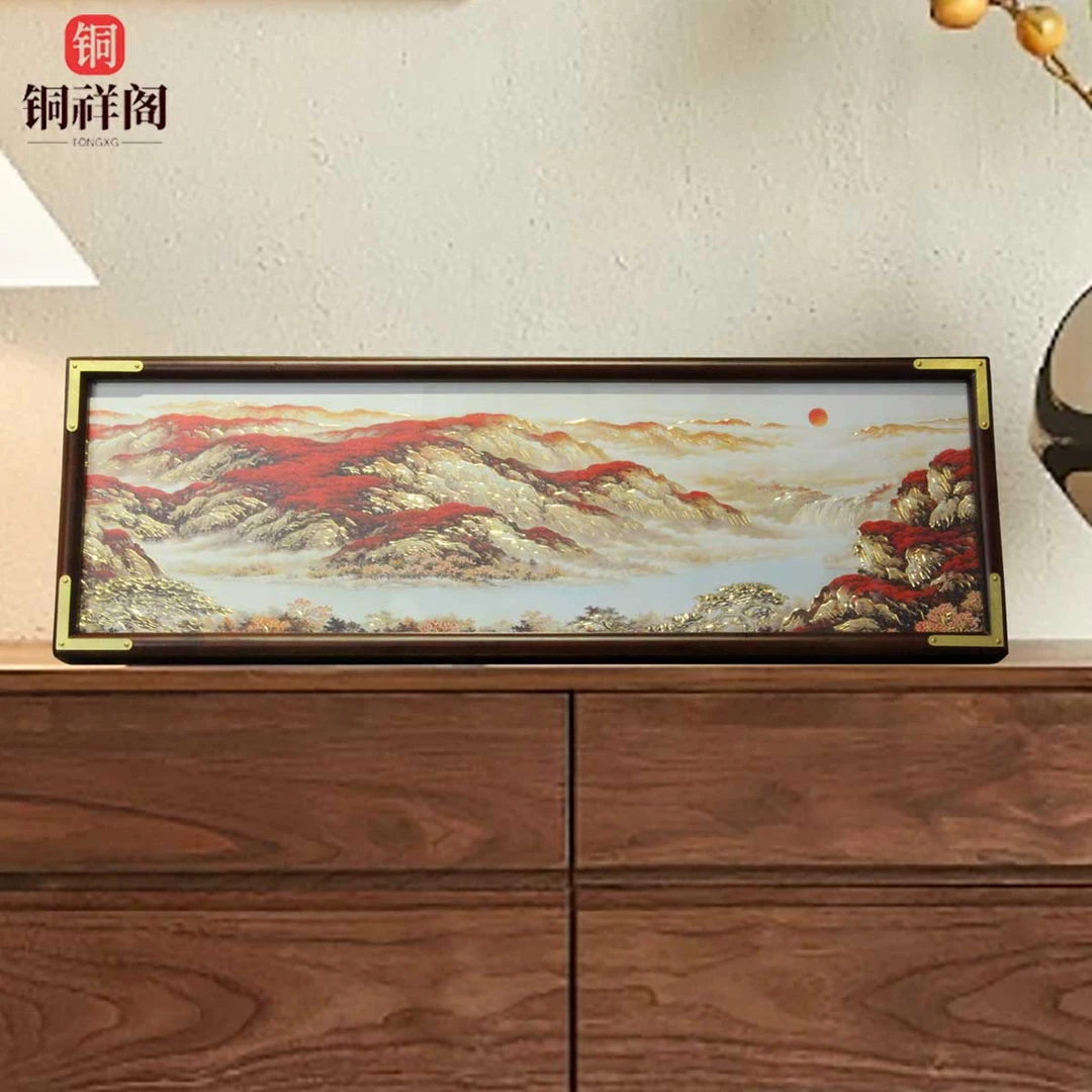 铜祥阁铜雕画(鸿运当)客厅卧室玄关摆台书房茶室装饰HY-001
