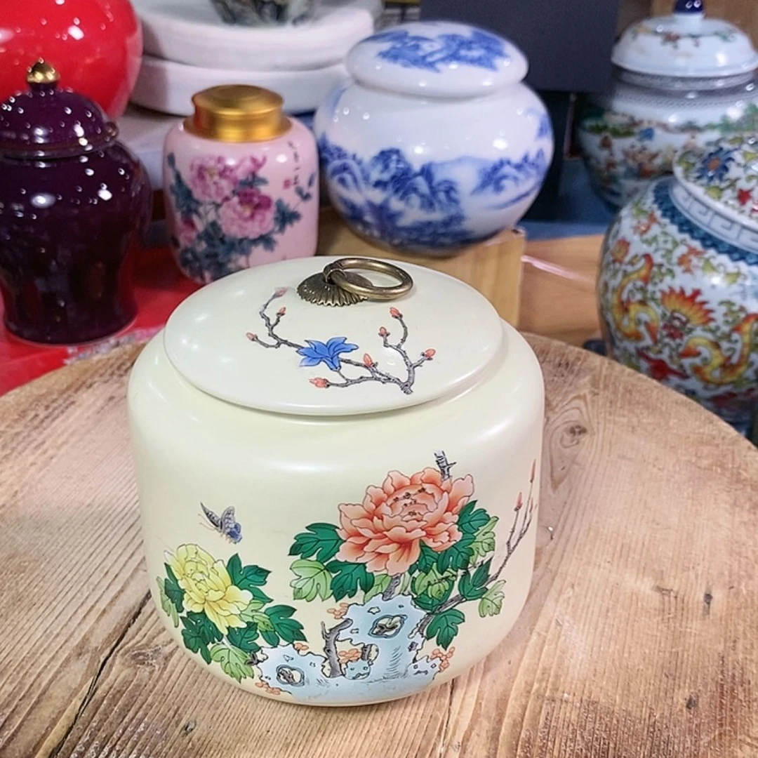 【闪购商品】瓷片陶瓷茶叶罐密封罐