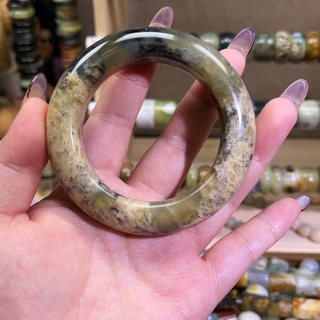 蛇纹石玉未镶嵌手镯53.2