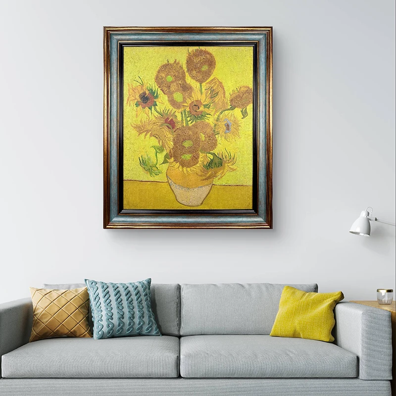 梵高装饰画客厅挂画向日葵餐厅玄关卧室沙发背景墙欧式简约挂画