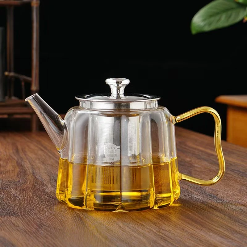 玻璃煮茶壶泡茶壶耐高温高硼硅煮茶器泡茶把手烧水壶电陶炉可用