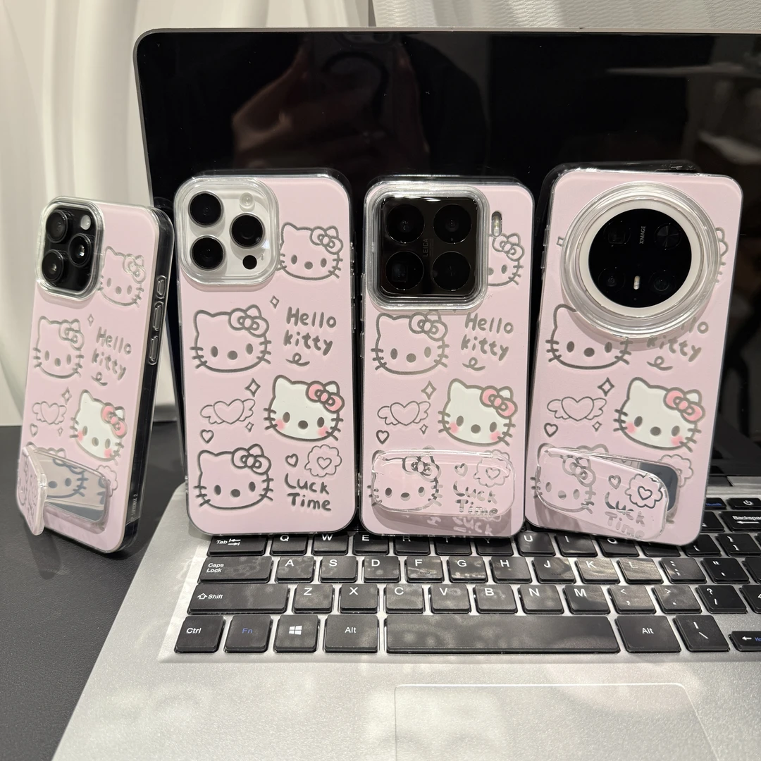 爱心翅膀可爱猫适用苹果/华为/荣耀/OPPO/VIVO/小米手机壳防摔