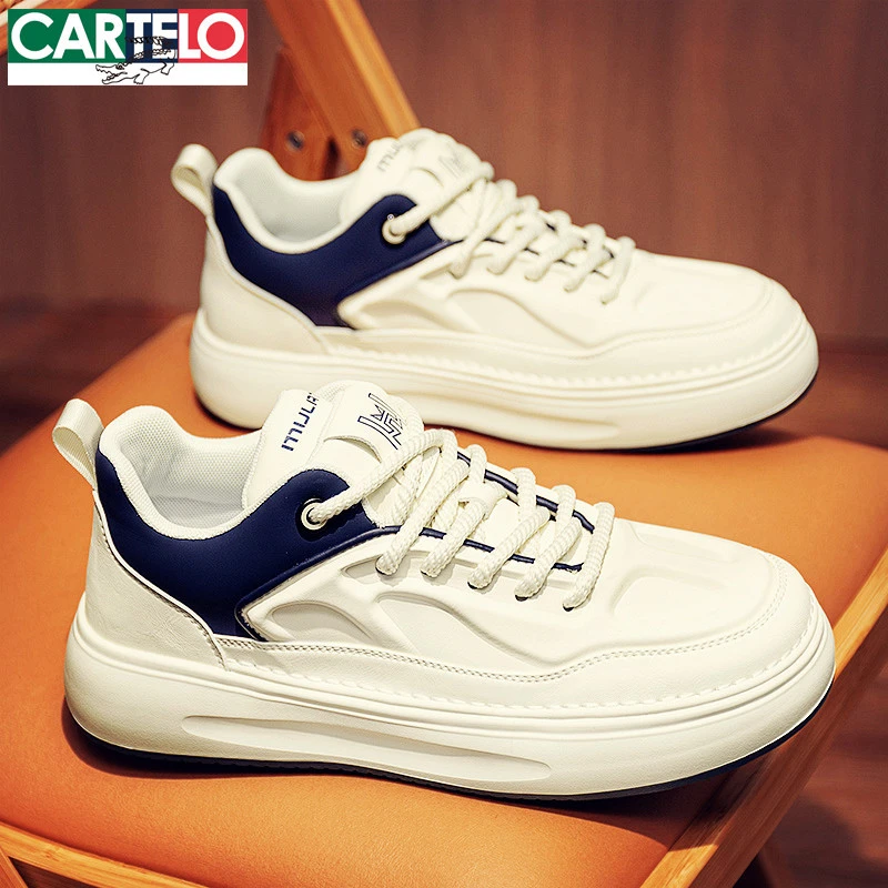 卡帝乐鳄鱼男鞋秋季2025新款时尚百搭内增高休闲小白鞋子男士板鞋