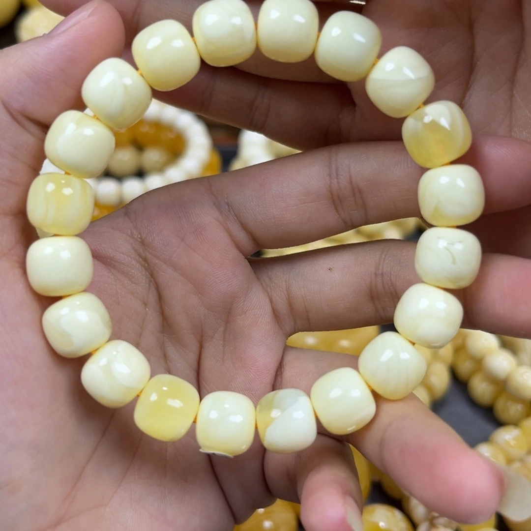 琥珀未镶嵌手串同料老邢手串11mm