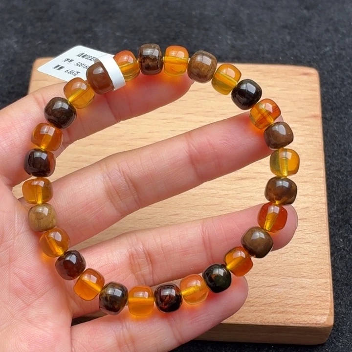 琥珀未镶嵌珠宝奇石7.5mm多宝