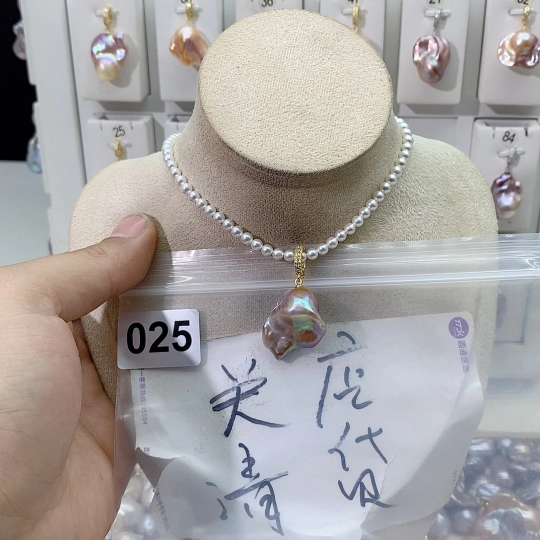 淡水珍珠颈饰合金