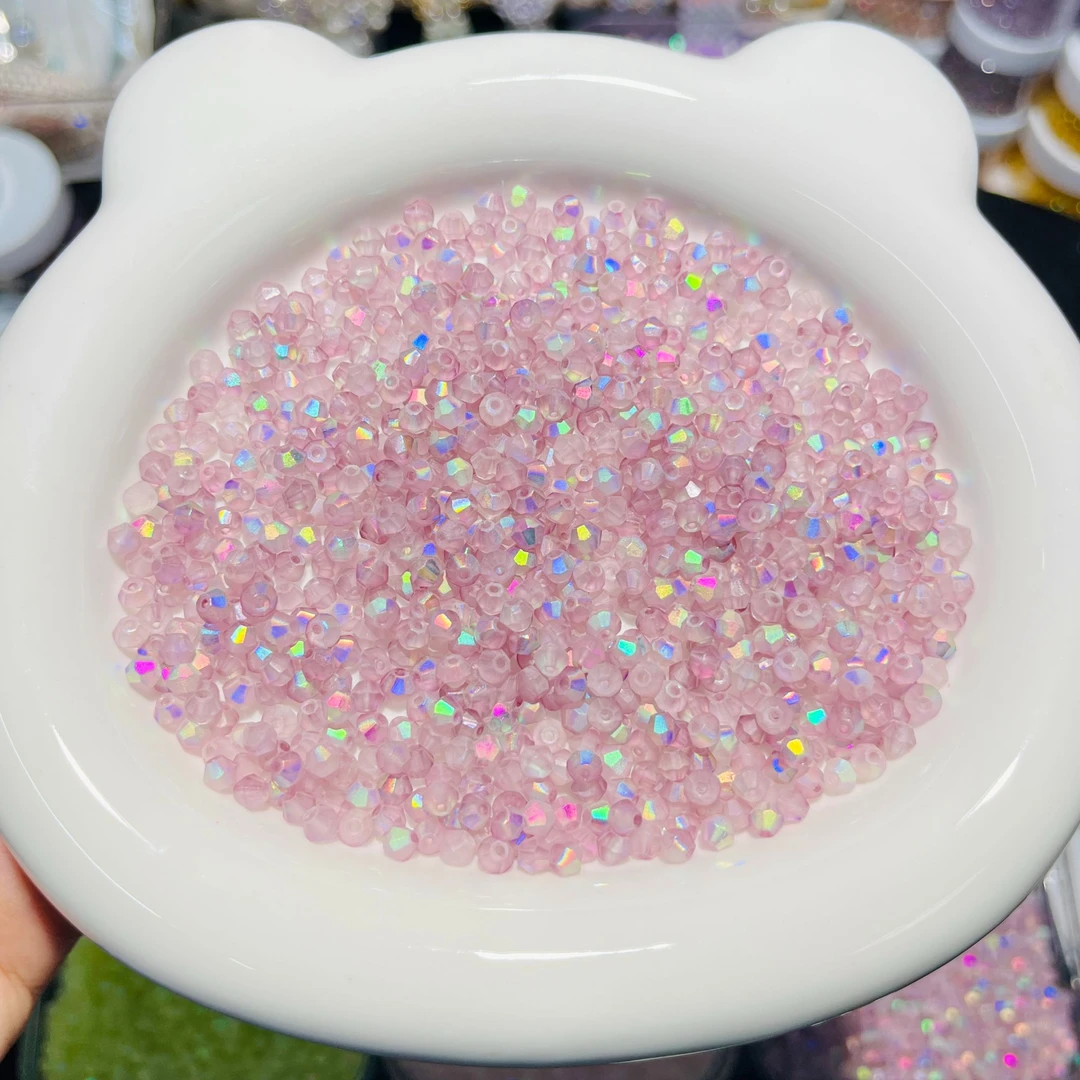 【富婆专拍】卡4粉雾冰糖油纸伞质感系列专场diy手作串珠玻璃珠