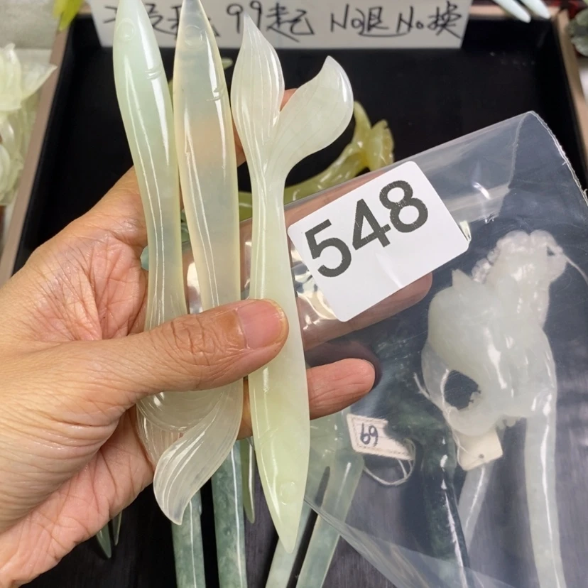 【闪购商品】岫玉发饰合金飘*?发簪