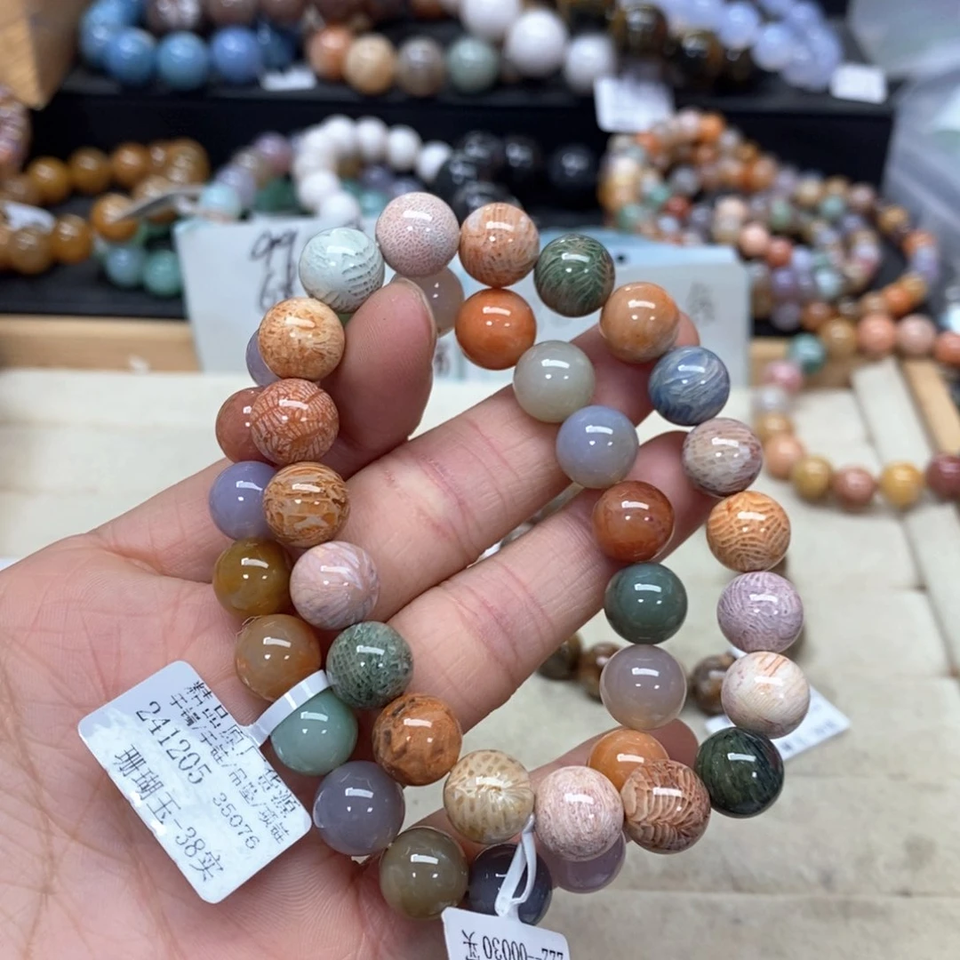 硅化珊瑚（珊瑚玉）手链未镶嵌周*?220