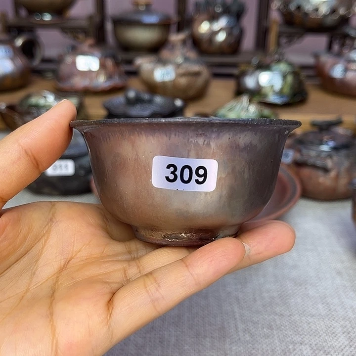 裸柴烧陶瓷手工茶器