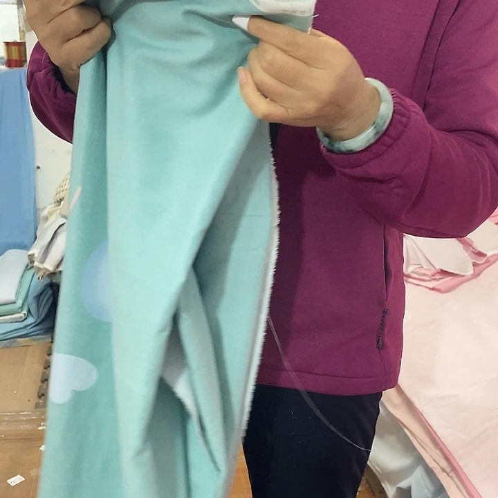 好***见莫代尔纤维长绒棉绿色爱心1.8米