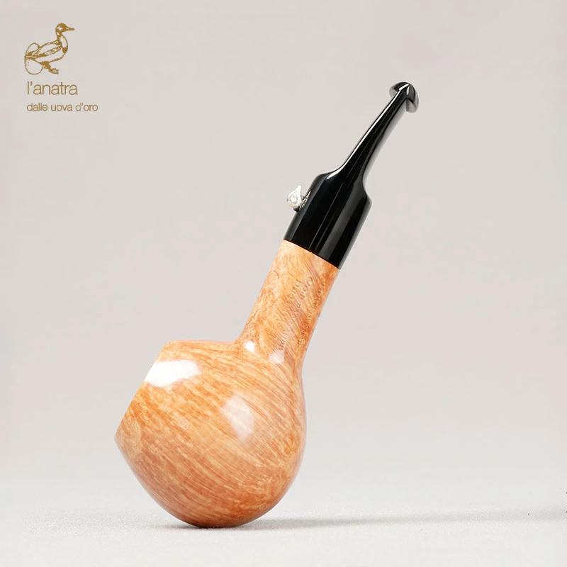 意大利L'anatra鸭子 3个蛋等级 原木色光面 手工石楠木烟斗