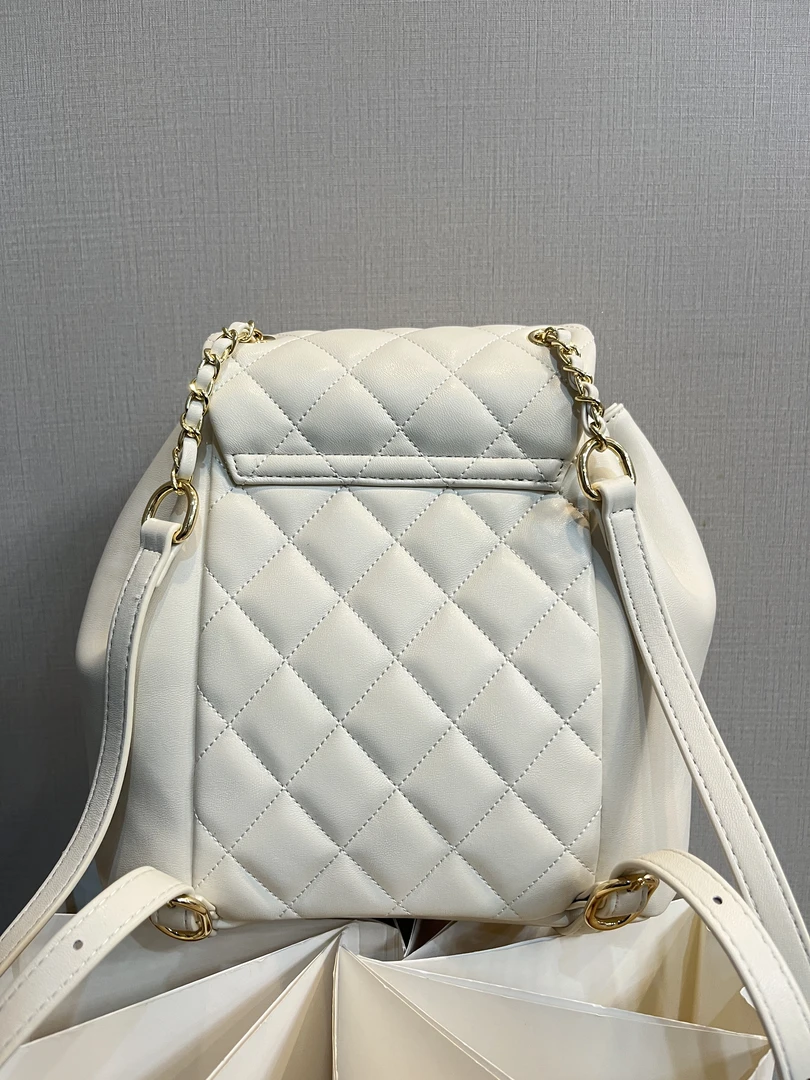 TOLEX2024新款手工时尚百搭双肩女包白色