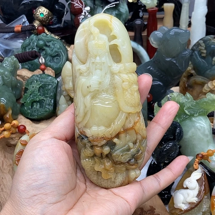 岫玉未镶嵌手把件