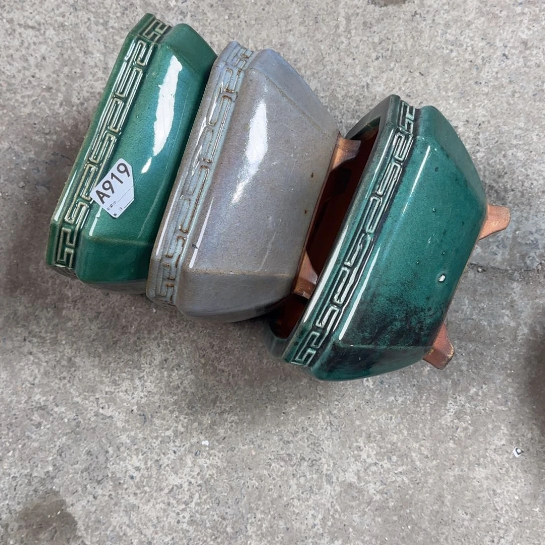 晟***艺紫砂花盆919瑕疵品三个