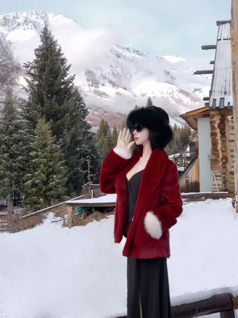 人造皮草 【雅乔定制】名利场 环保貂毛皮草外套女冬DYZY-24117446