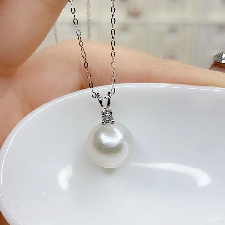 合金淡水珍珠吊坠(赠链)