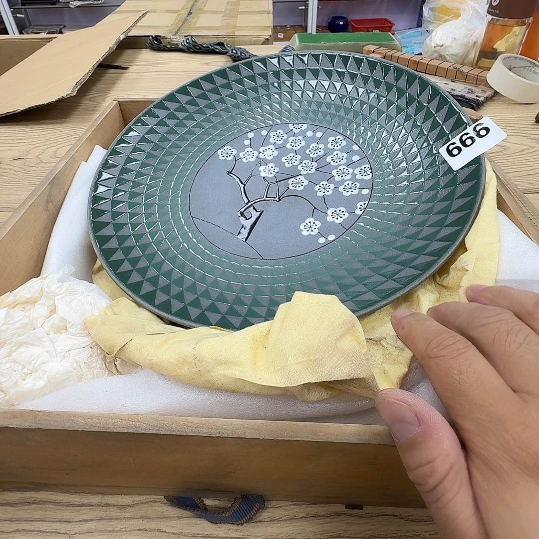 瓷片工艺品摆件瓷器摆件正能量