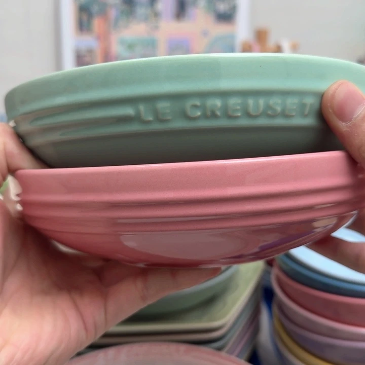 瓷片微瑕2个8英寸圆深盘