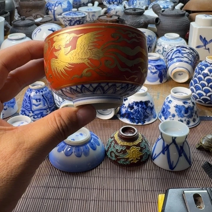 青花瓷器杯子茶具