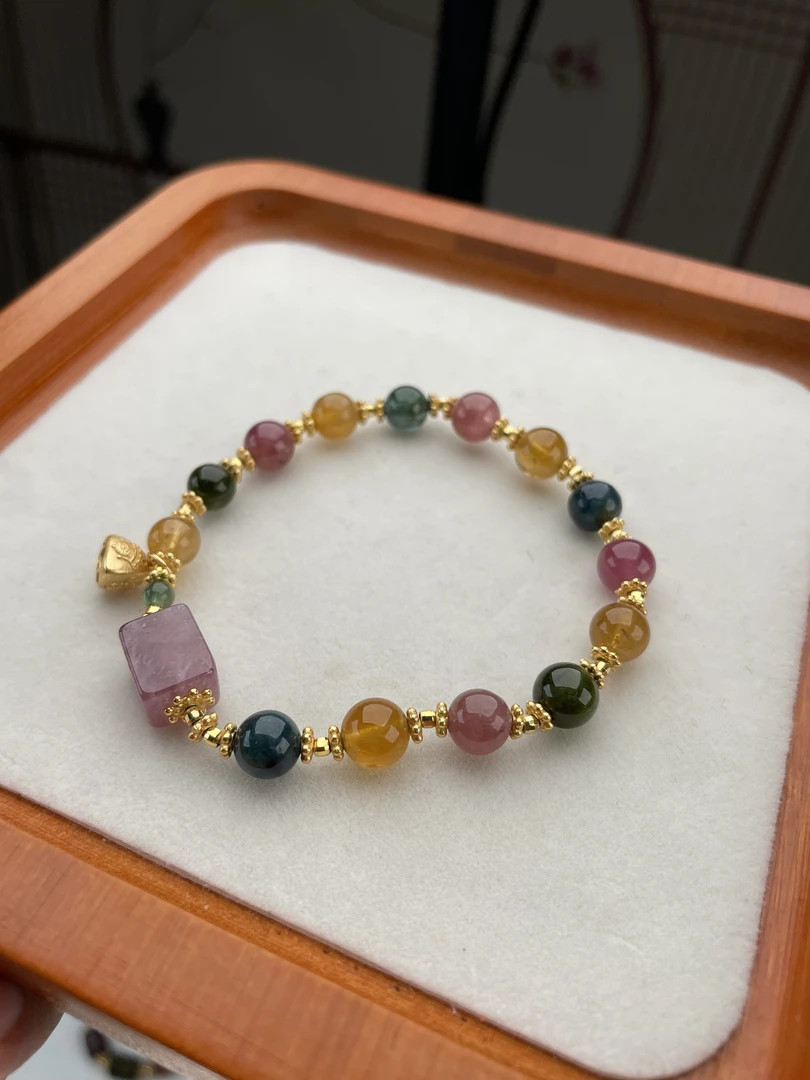 (直播同价)手链 925银 镶嵌 碧玺 手串 轻奢百搭(带证)