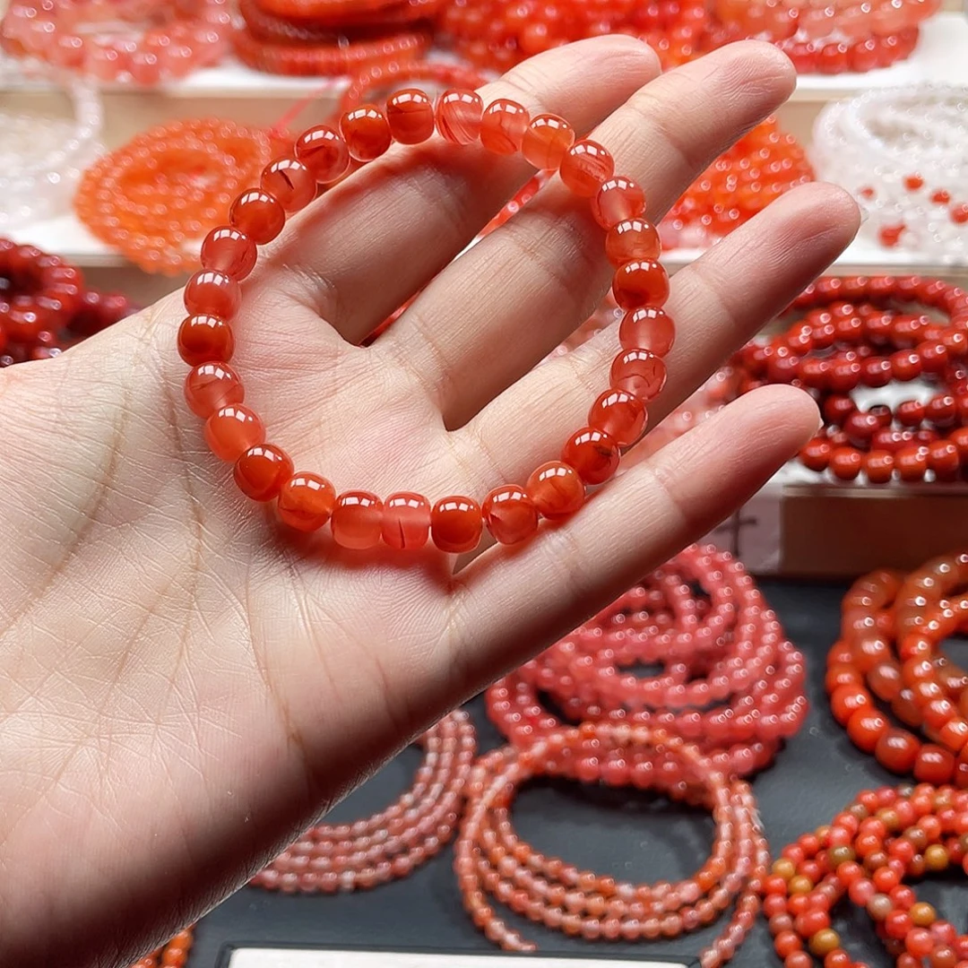 南红玛瑙未镶嵌手链