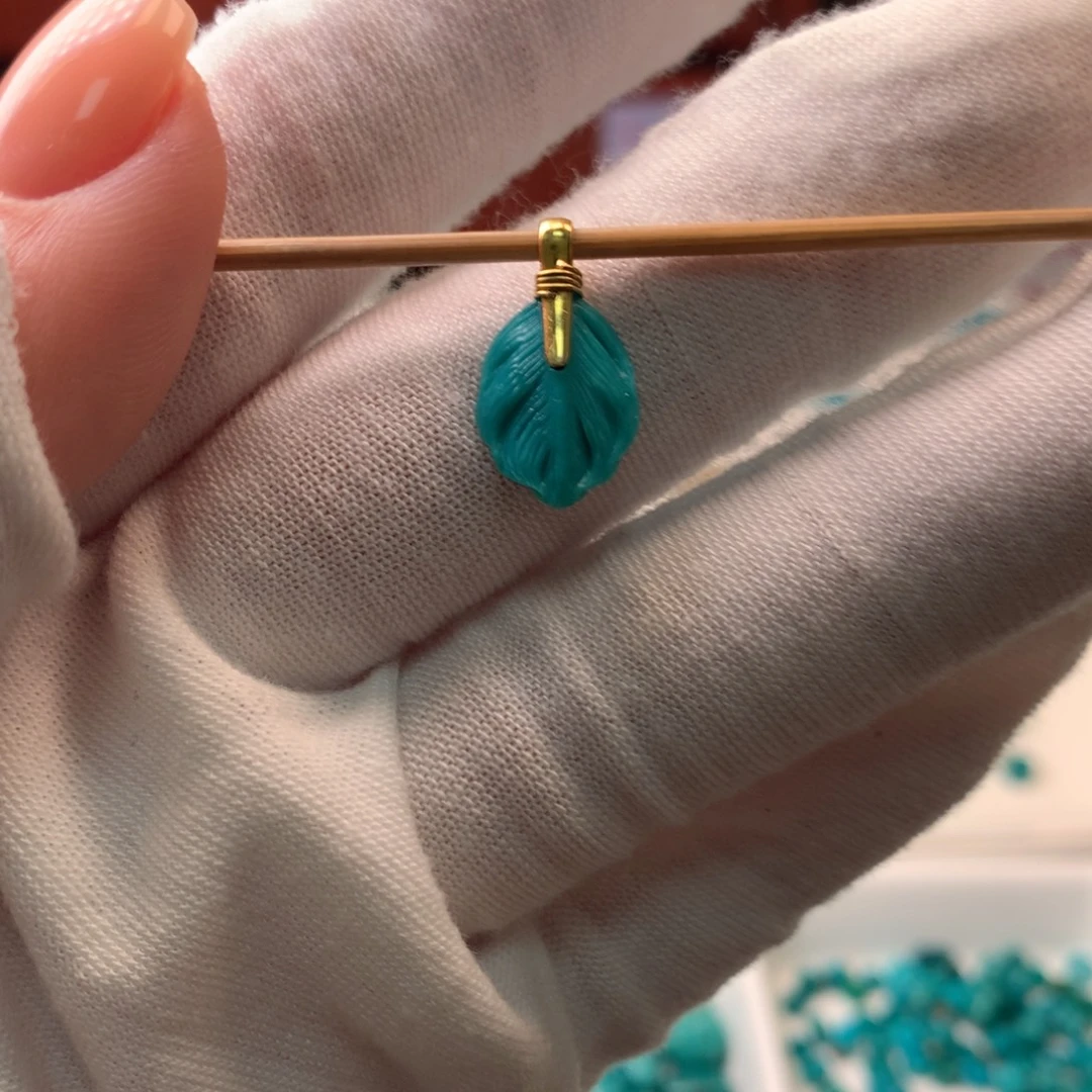 绿松石18K金镶嵌配饰