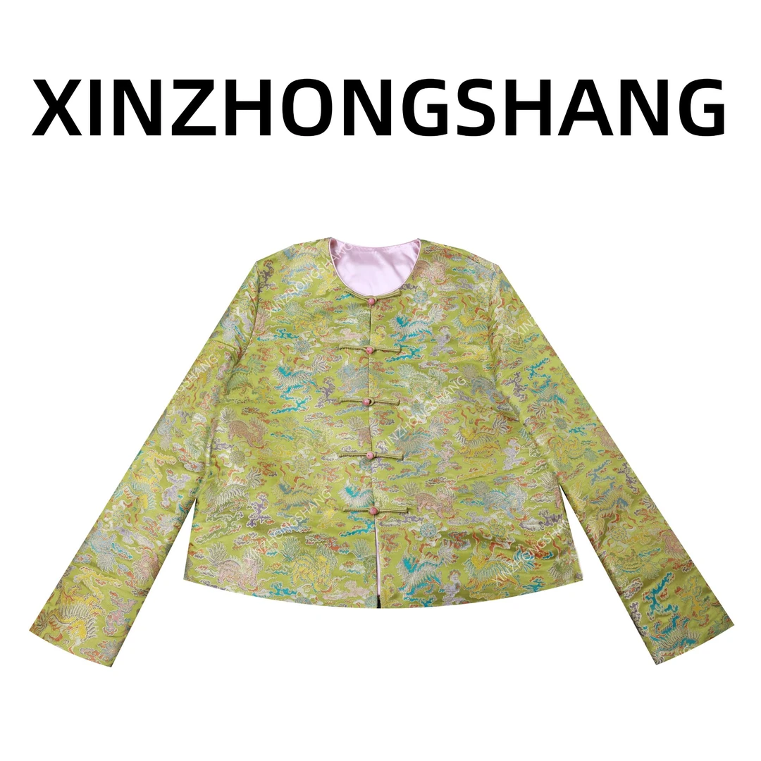【梦麒麟云锦】新中裳-深圳原创高定新中式国风云锦外套992130