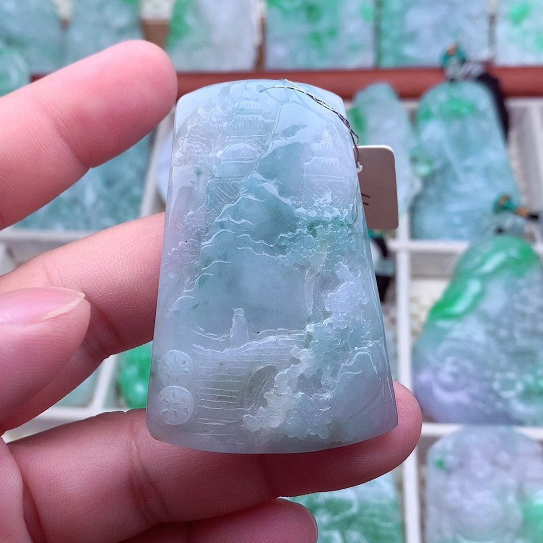翡翠未镶嵌吊坠(不含链)