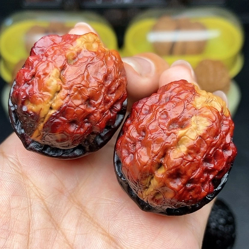【闪购商品】文玩核桃把件40尺七彩至尊疙瘩包