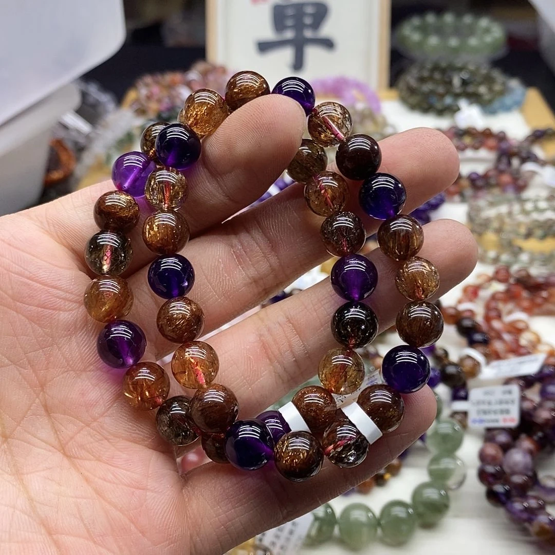 水晶手链未镶嵌多样性发货发一条