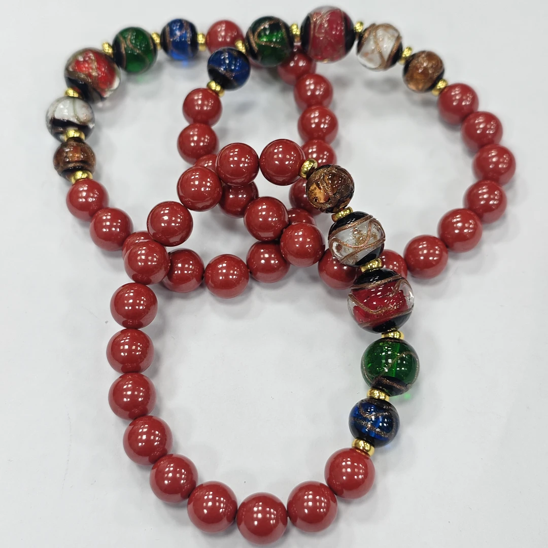 含辰砂工艺品含辰砂工艺品朱砂手链  多样性发一件 约9mm DH3820