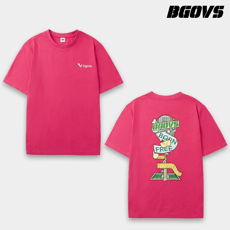 BGOVS韩国2025夏季新品羽毛球服男女同款速干运动吸汗短袖正品