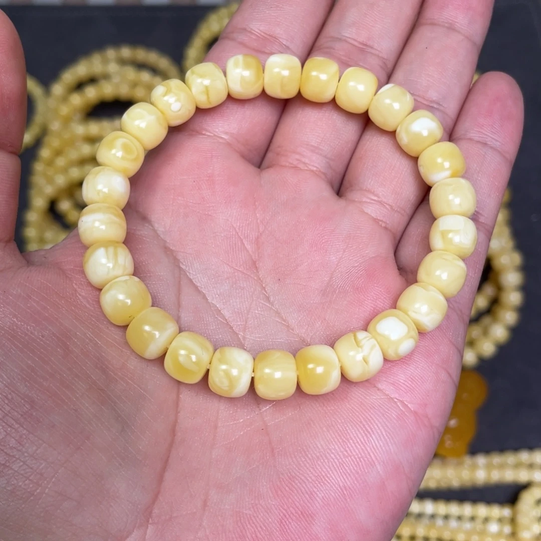 蜜蜡未镶嵌裸石蜜蜡手串9mm