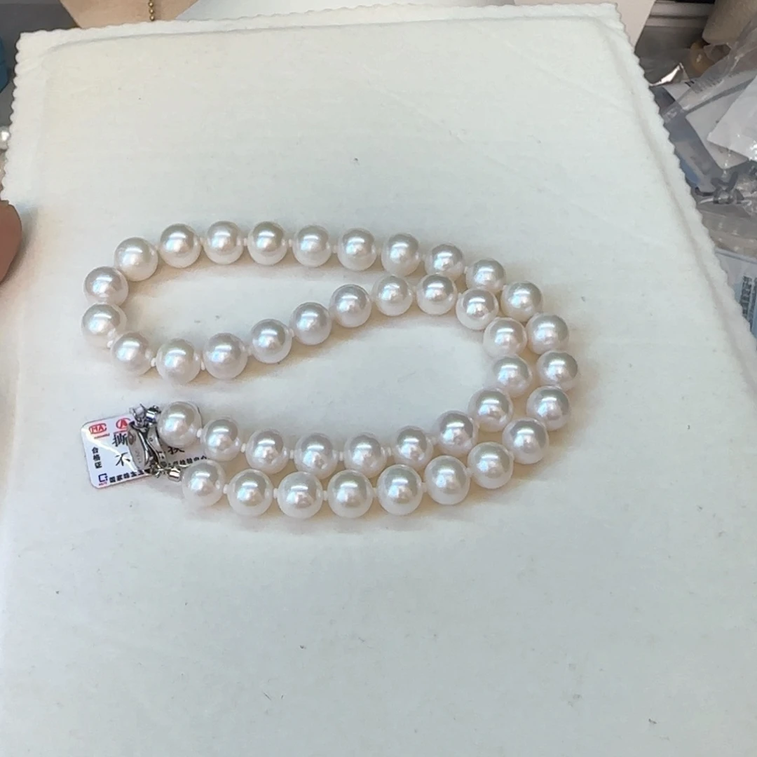 淡水珍珠银S925镶嵌项链