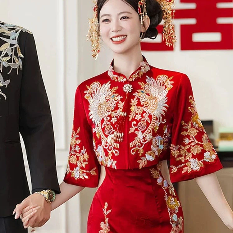 订婚礼服秀禾服2025新款新娘敬酒服新中式回门服高级感结婚服旗袍