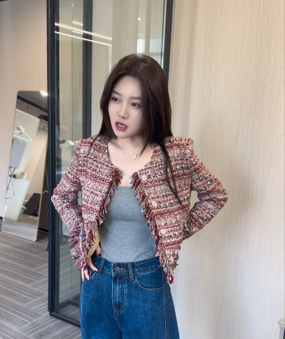 MSSY美舒尚衣、上衣气质时尚编织轻奢短款百搭83012