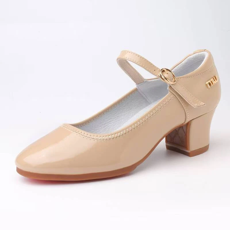 海云丹斯⑥M2粗跟中跟鞋子休闲风单鞋浅口圆头四季通用复古