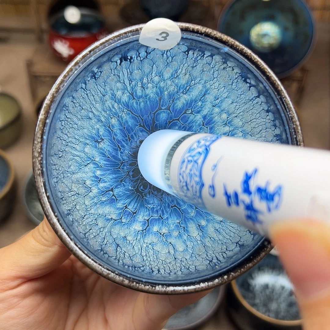 茶盏建盏主人杯蓝莲花