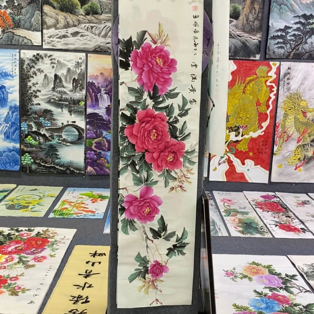 国画尺寸140✖️35四尺对开手绘画