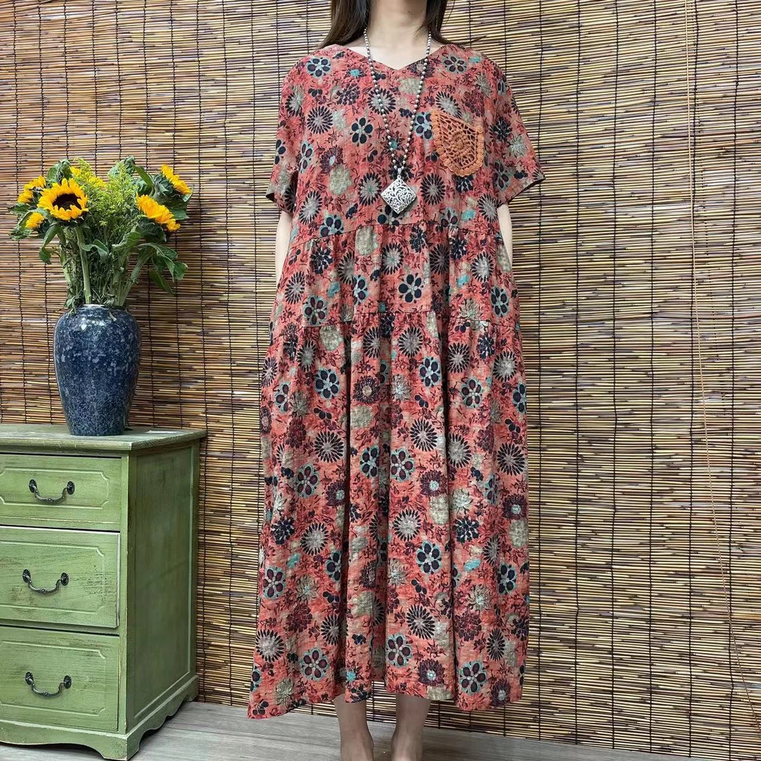 148夏季新款遮肉显瘦洋气减龄连衣裙