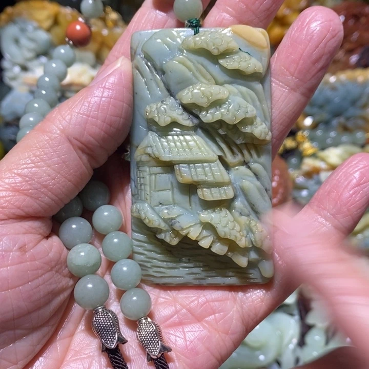 岫玉岫玉吊坠未镶嵌