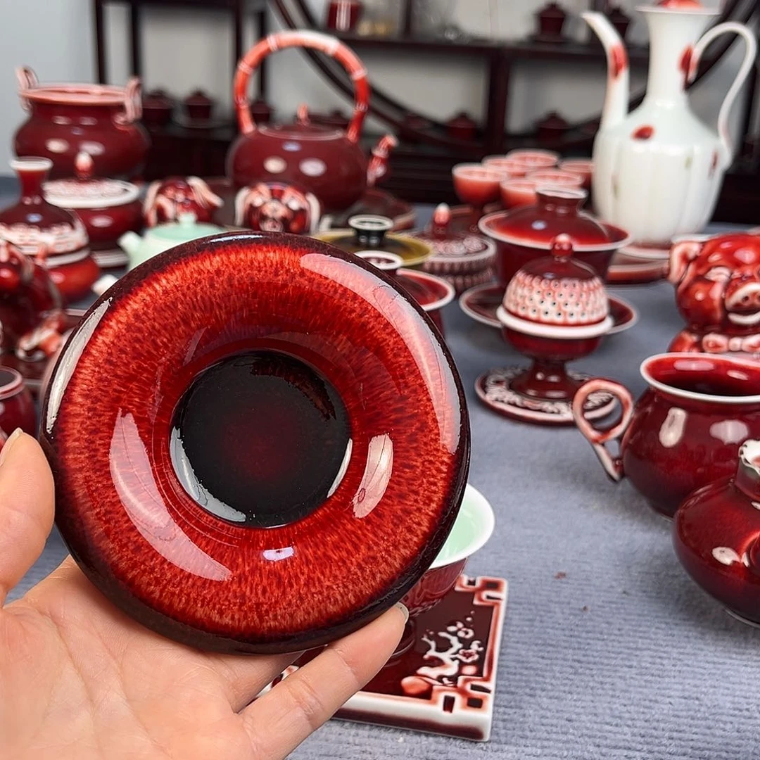 景德镇陶瓷红马坊杯垫