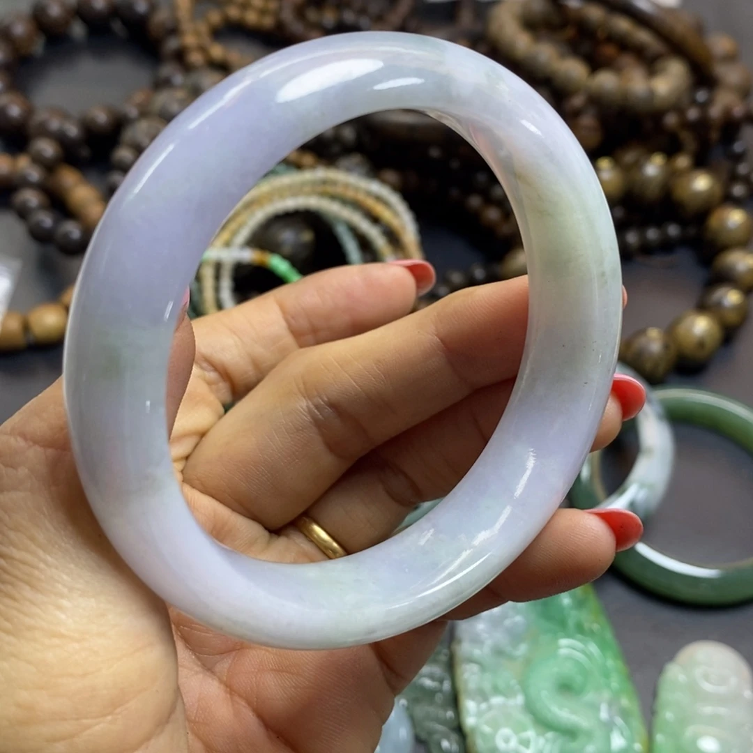 定制翡翠未镶嵌手镯58