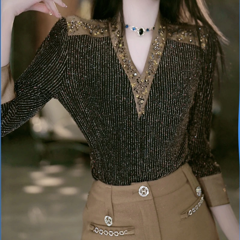 2-7【威尼斯古堡】重工时尚显瘦修身气质上衣