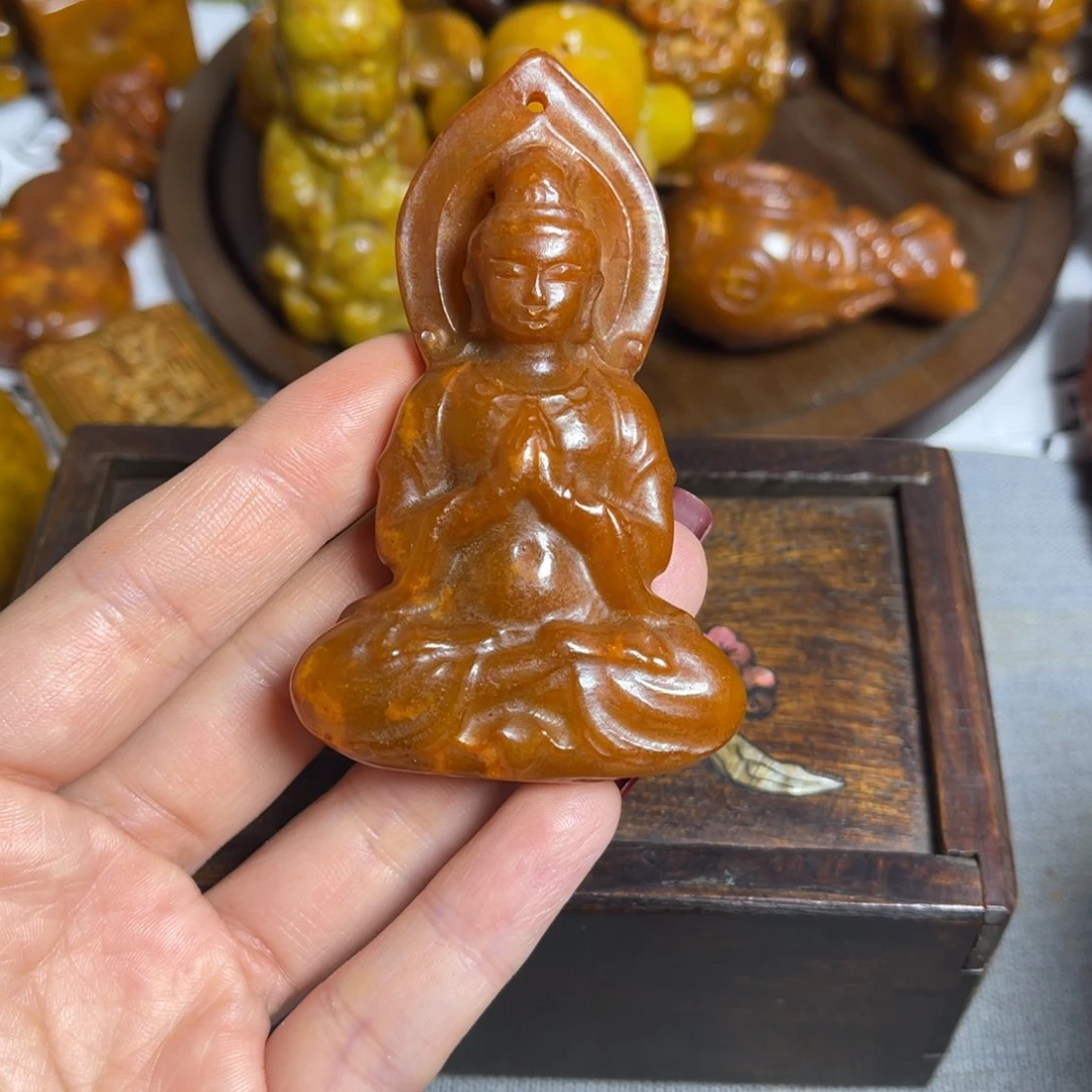 蛇纹石玉合金颈饰